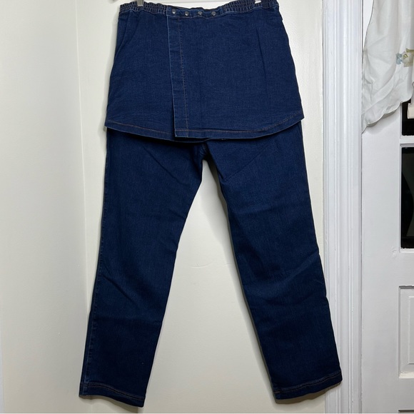 Silvert’s Open Back Adaptive Wheelchair Pull On Denim Jeans Pants Women’s Sz XL - Picture 7 of 16